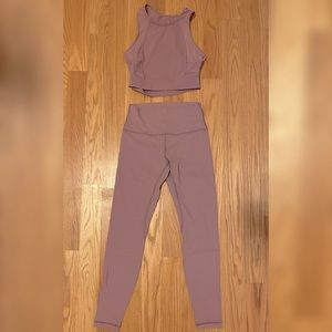 Lululemon Rose Pink Set - Pants and Bra (sz 8)